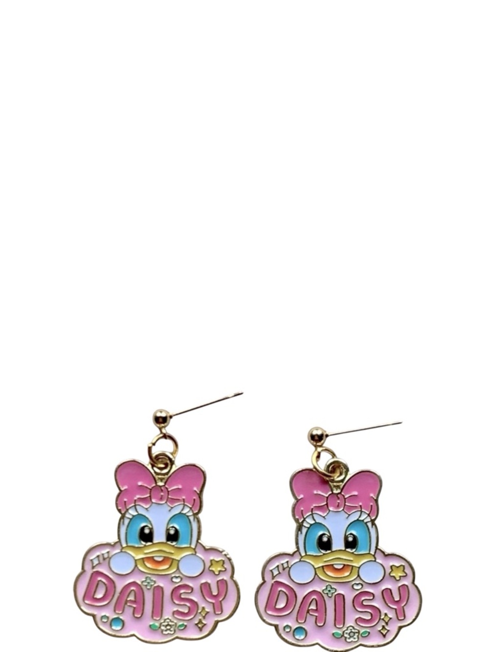 Daisy Duck Pink and Gold Earrings Disney